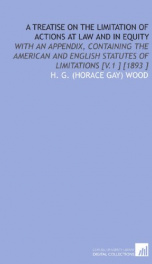 a treatise on the limitation of actions at law and in equity with an appendix_cover
