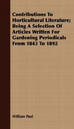 contributions to horticultural literature being a selection of articles written_cover