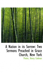 a nation in its sorrow two sermons preached in grace church new york_cover
