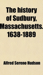the history of sudbury massachusetts_cover