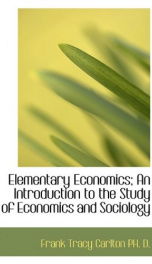 elementary economics an introduction to the study of economics and sociology_cover