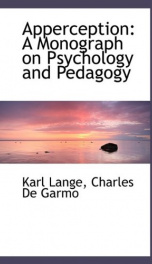 apperception a monograph on psychology and pedagogy_cover