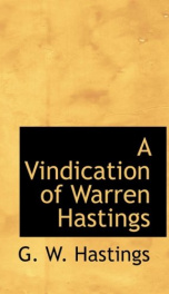 a vindication of warren hastings_cover