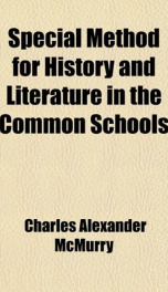 special method for history and literature in the common schools_cover