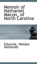 memoir of nathaniel macon of north carolina_cover