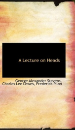 a lecture on heads_cover