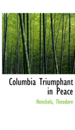 columbia triumphant in peace_cover