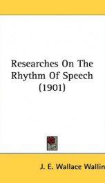 researches on the rhythm of speech_cover