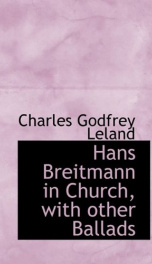 hans breitmann in church with other ballads_cover