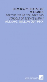 elementary treatise on mechanics for the use of colleges and schools of science_cover