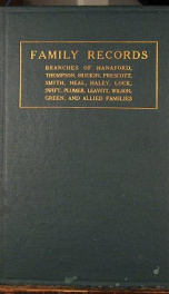 family records of branches of the hanaford thompson huckins prescott smith_cover