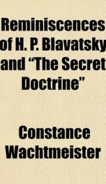 reminiscences of h p blavatsky and the secret doctrine_cover