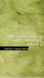 The Great Events by Famous Historians, Volume 17_cover