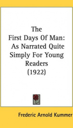 the first days of man as narrated quite simply for young readers_cover