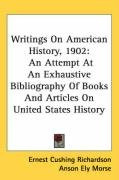 writings on american history 1902 an attempt at an exhaustive bibliography of_cover