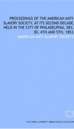 proceedings of the american anti slavery society at its second decade_cover