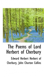 the poems of lord herbert of cherbury_cover
