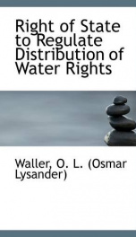 right of state to regulate distribution of water rights_cover