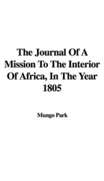 The Journal of a Mission to the Interior of Africa, in the Year 1805_cover