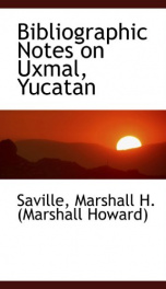bibliographic notes on uxmal yucatan_cover