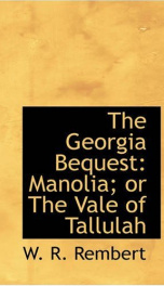 the georgia bequest manolia or the vale of tallulah_cover