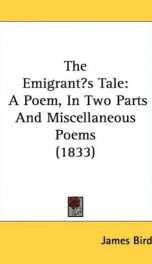 the emigrants tale a poem in two parts and miscellaneous poems_cover