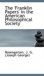 the franklin papers in the american philosophical society_cover