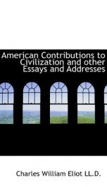 american contributions to civilization and other essays and addresses_cover