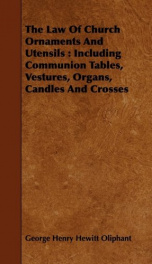 the law of church ornaments and utensils including communion tables vestures_cover