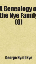 a genealogy of the nye family_cover
