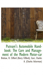 putnams automobile handbook the care and management of the modern motor car_cover