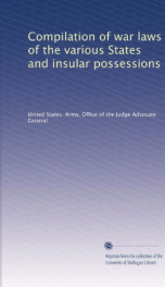 compilation of war laws of the various states and insular possessions_cover
