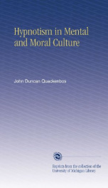 hypnotism in mental and moral culture_cover