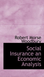 social insurance an economic analysis_cover