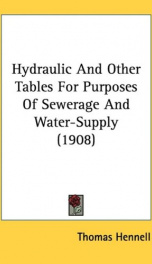 hydraulic and other tables for purposes of sewerage and water supply_cover