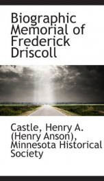 biographic memorial of frederick driscoll_cover