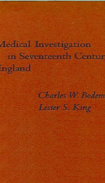 Medical Investigation in Seventeenth Century England_cover