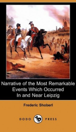 Narrative of the Most Remarkable Events Which Occurred In and Near Leipzig_cover