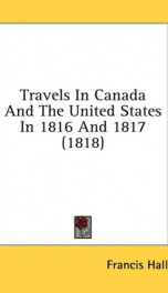 travels in canada and the united states in 1816 and 1817_cover