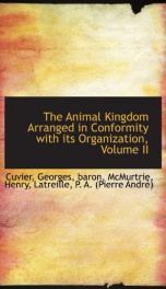 the animal kingdom arranged in conformity with its organization_cover