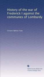 history of the war of frederick i against the communes of lombardy_cover