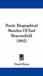 poetic biographical sketches of earl beaconsfield_cover