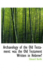 archaeology of the old testament was the old testament written in hebrew_cover