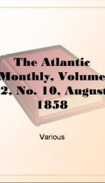The Atlantic Monthly, Volume 02, No. 10, August, 1858_cover