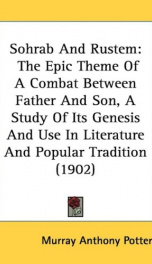sohrab and rustem the epic theme of a combat between father and son a study of_cover