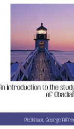 an introduction to the study of obadiah_cover