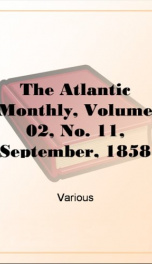 The Atlantic Monthly, Volume 02, No. 11, September, 1858_cover