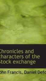 chronicles and characters of the stock exchange_cover