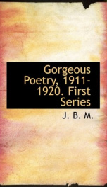 gorgeous poetry 1911 1920 first series_cover