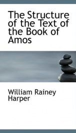 the structure of the text of the book of amos_cover